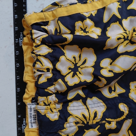 Plugg Co Yellow Blue Shorts 40 Original Cargo Equip Water Pull-On  Drawstring - Picture 3 of 8